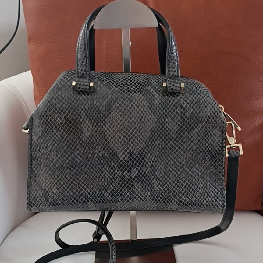 Kate Spade Gray Snake Print Mini Mira Parliament Satchel *NWOT* - Picture 3 of 11